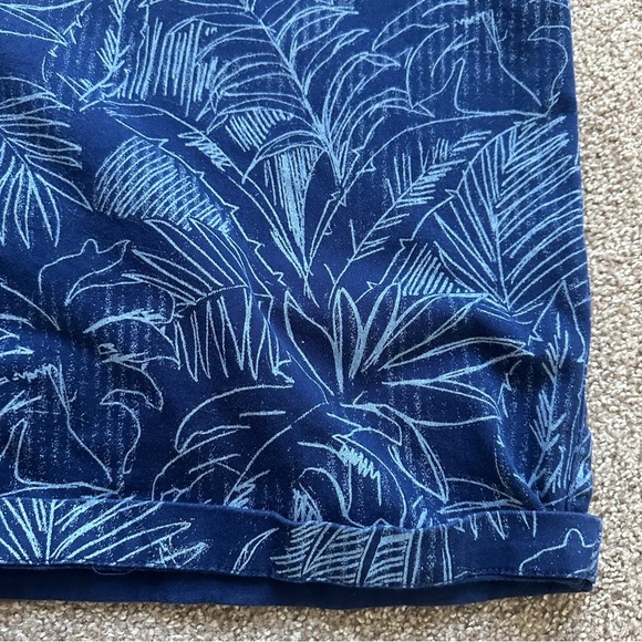 True Nation by DXL Navy Blue Tropical Palms Drawstring Shorts Men’s Size 54 - Picture 8 of 16